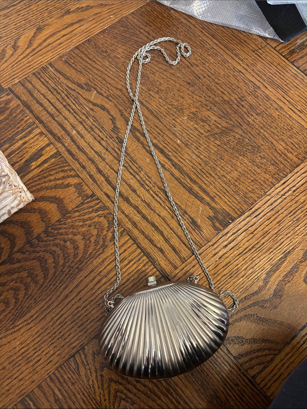 Vintage Silver Bean Purse Clutch